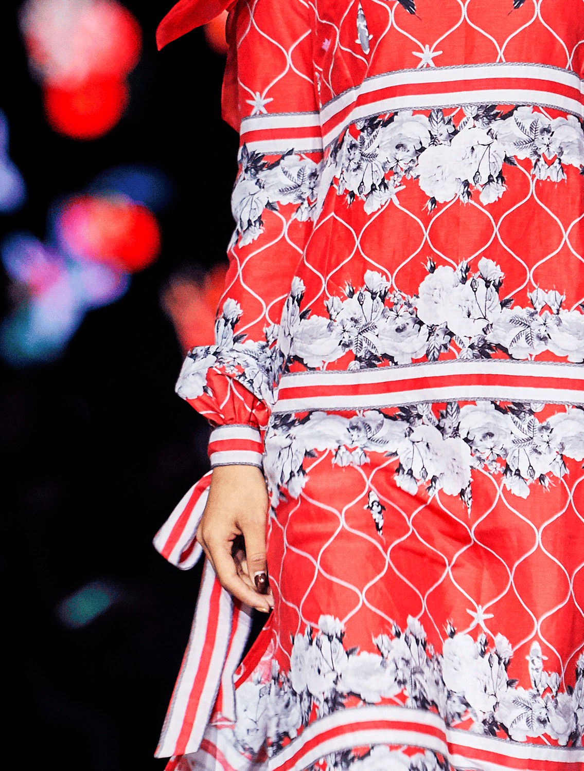 Ariel Red Silk Organza Dress