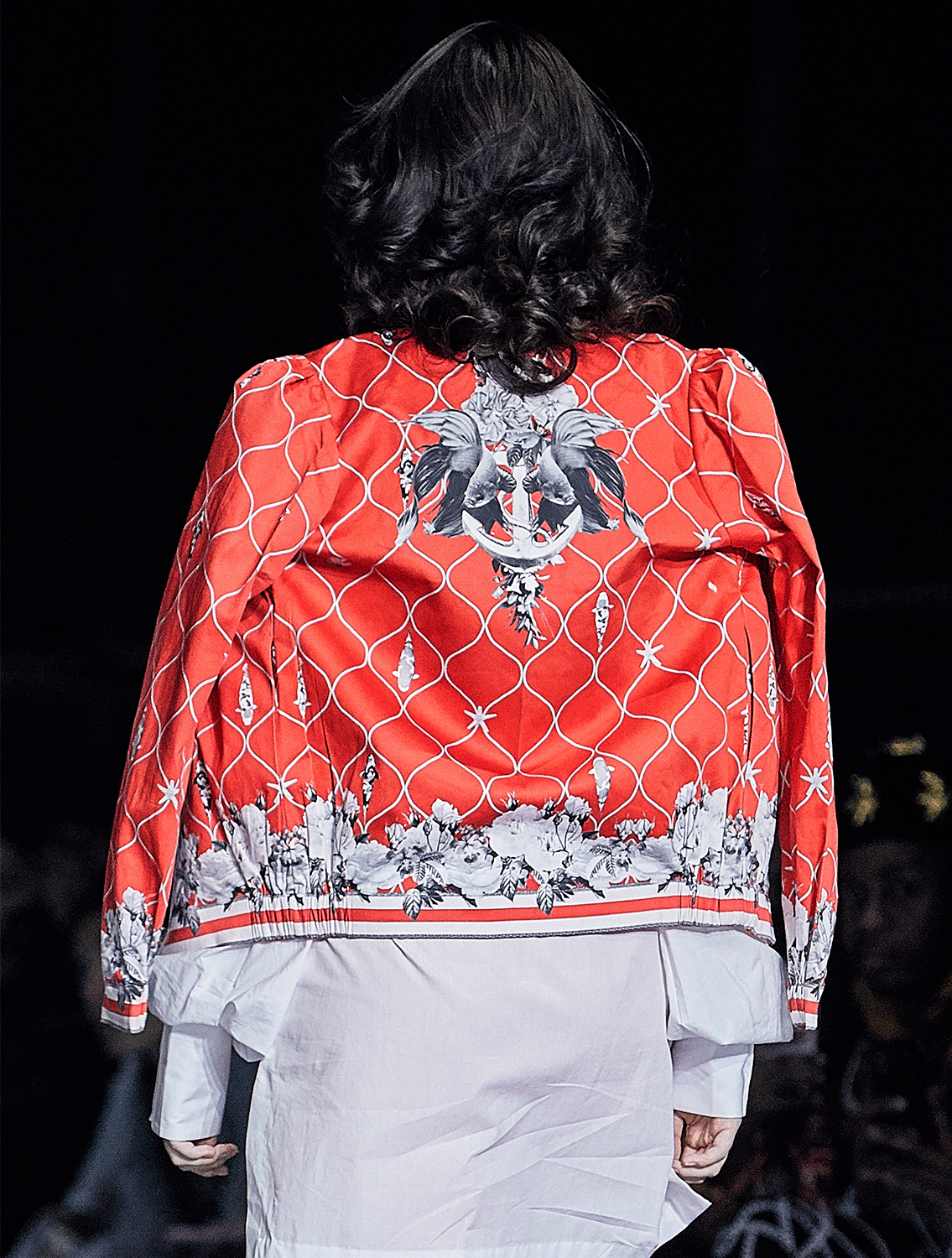 Coral Aquesthetic Bomber Jacket Back