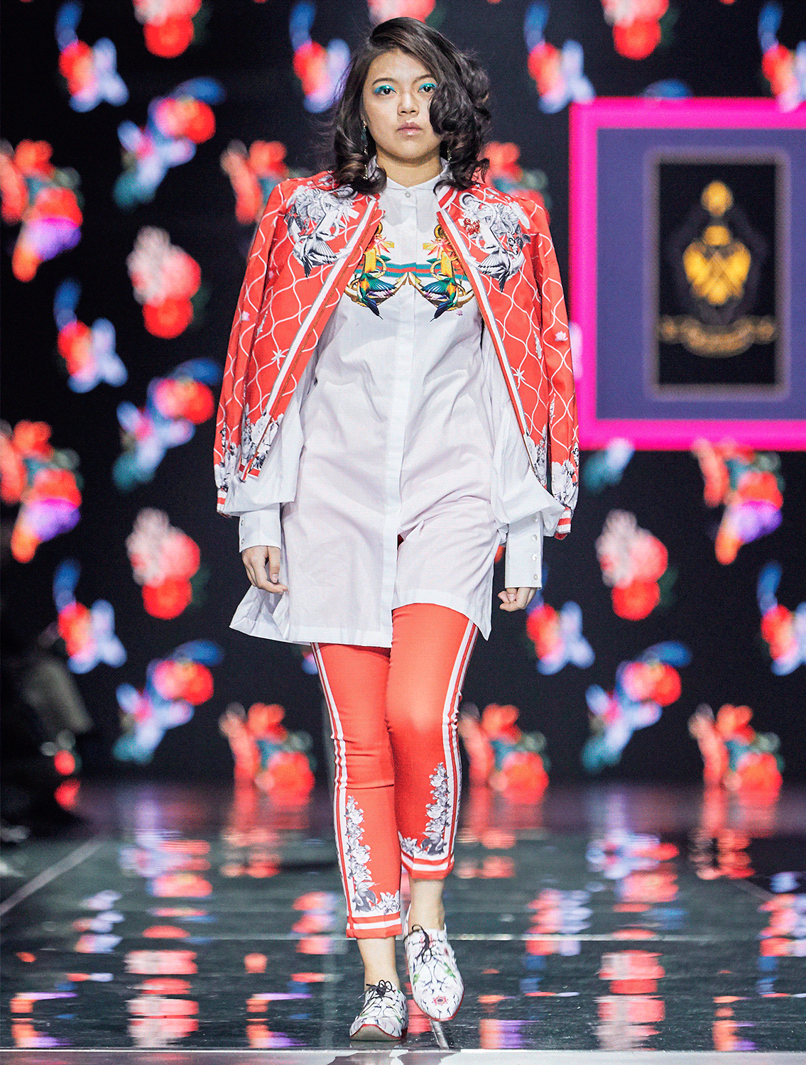 Coral Aquesthetic Bomber Jacket Full