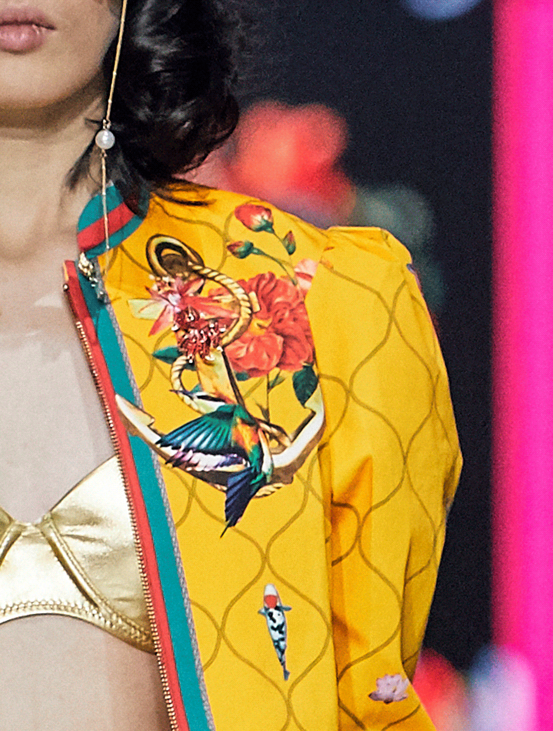 Citrine Bomber Jacket Shoulder