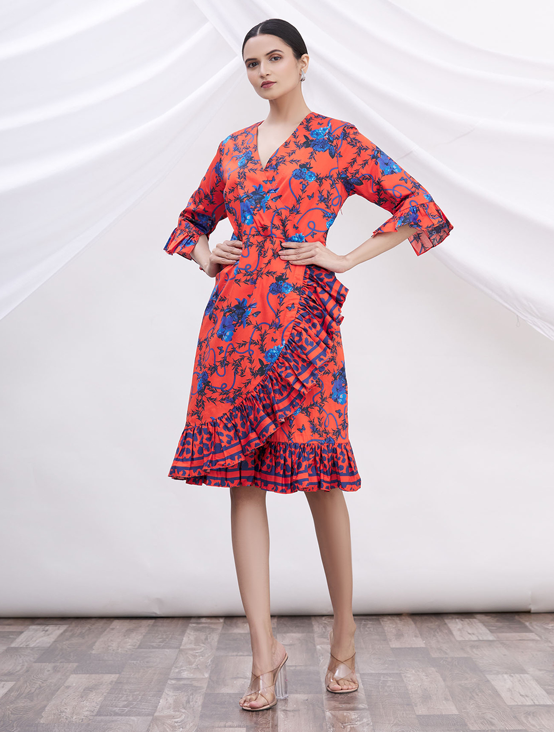 Senorita Printed Wrap Dress
