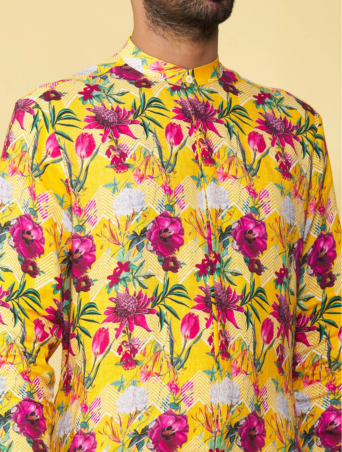 Arhaan Printed Linen Kurta