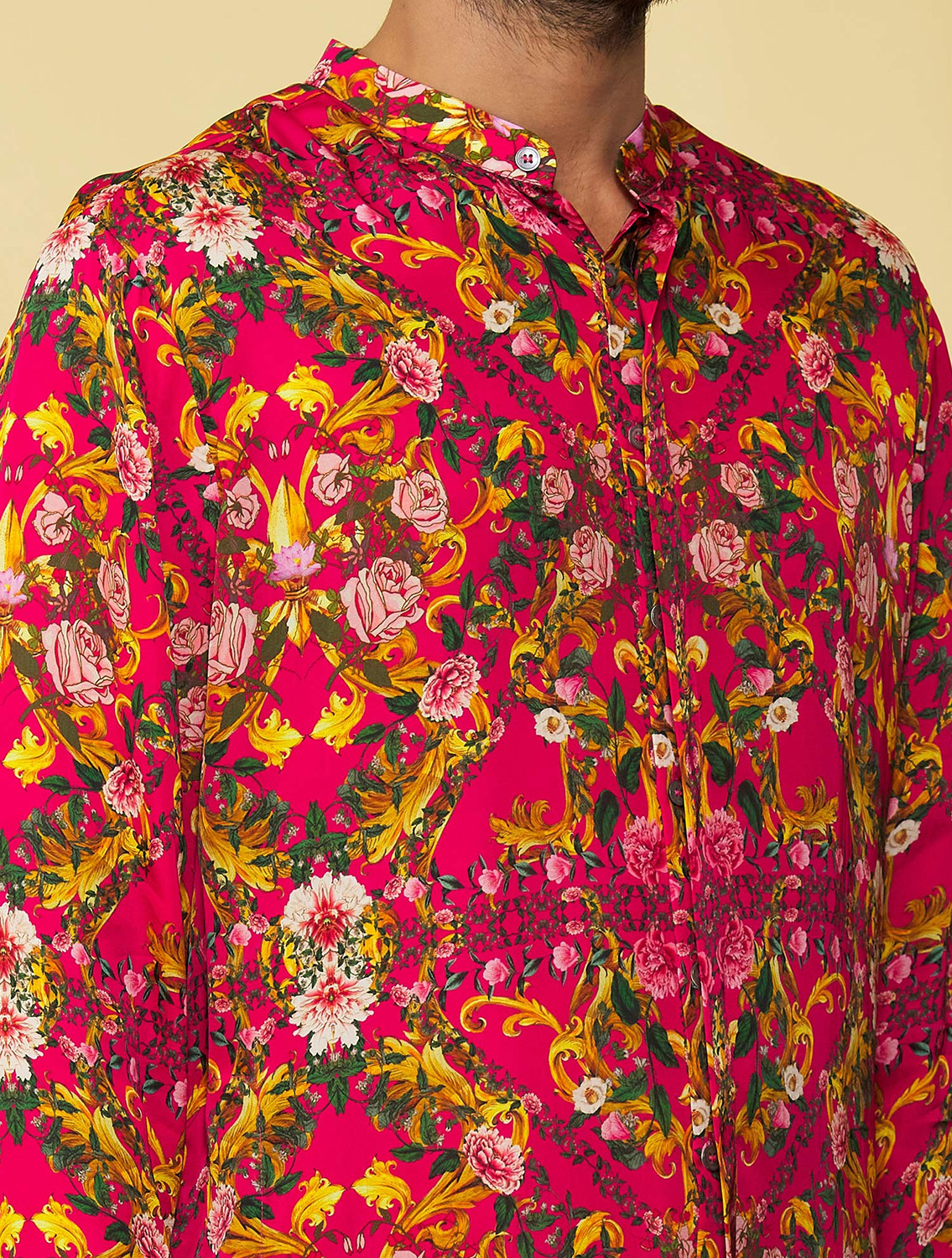 Gulistan Printed Silk Kurta
