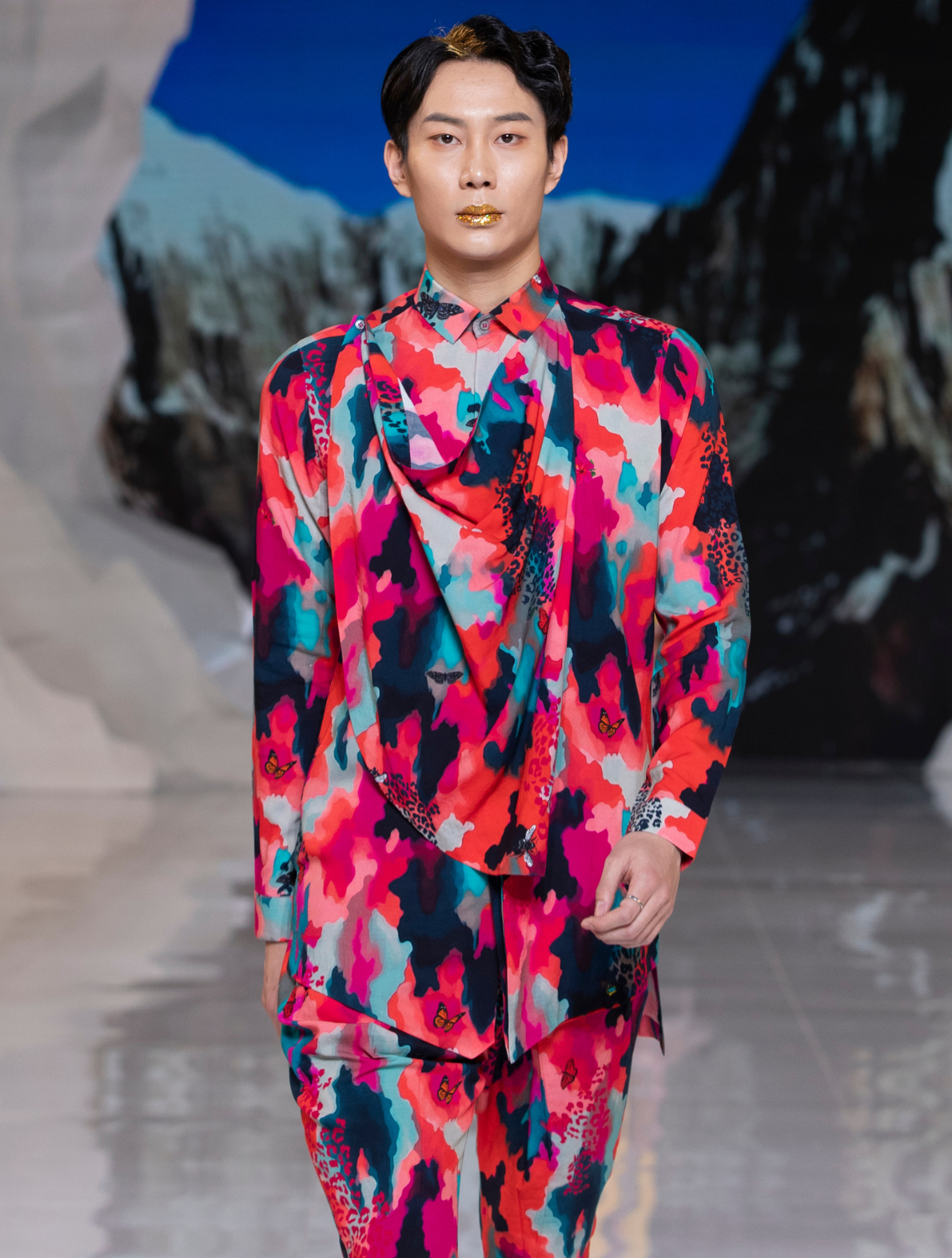 Leh Cowl Printed Coord Set