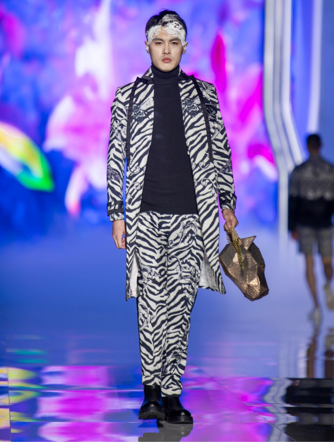 Regis Animal Printed Trenchcoat