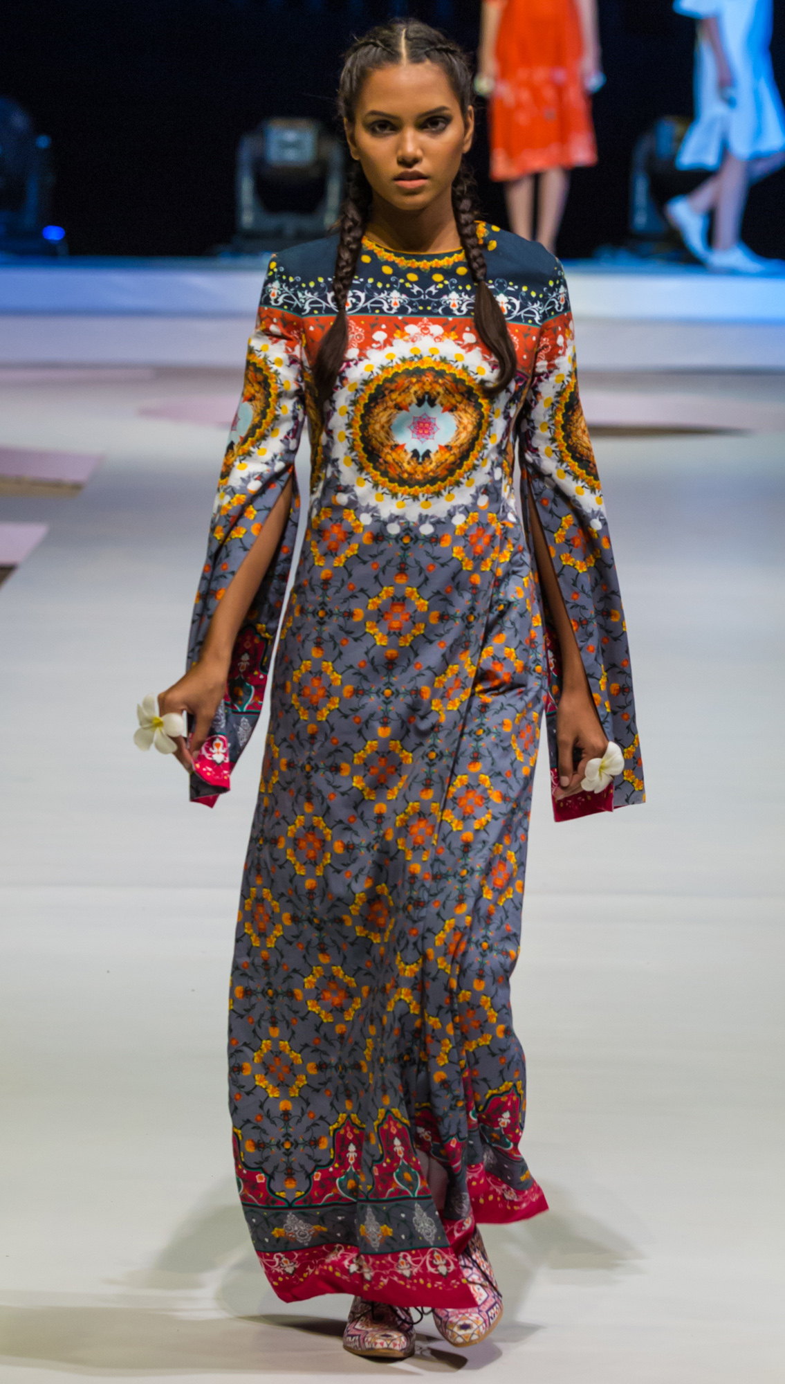 Yogini Long Printed Dress