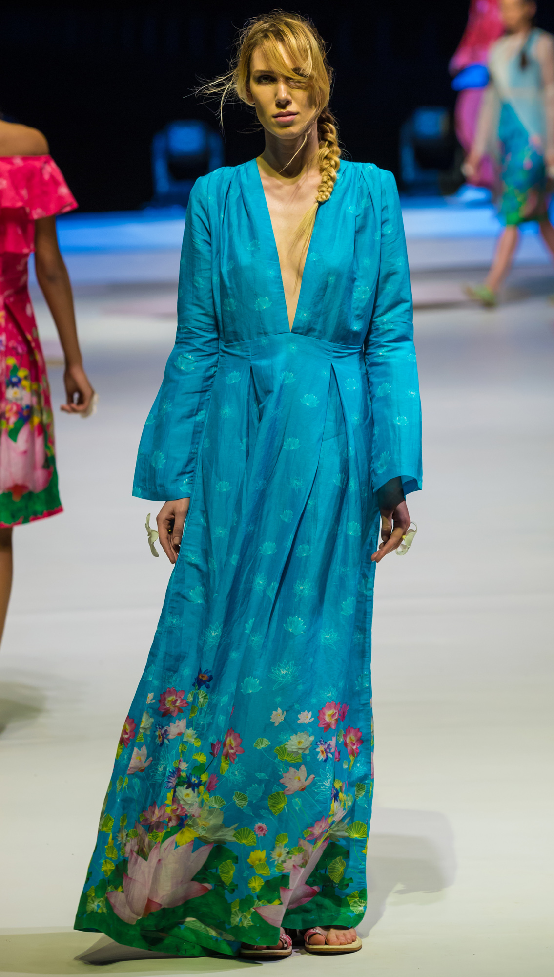 Pazoh Long Dress with Bell Sleeves