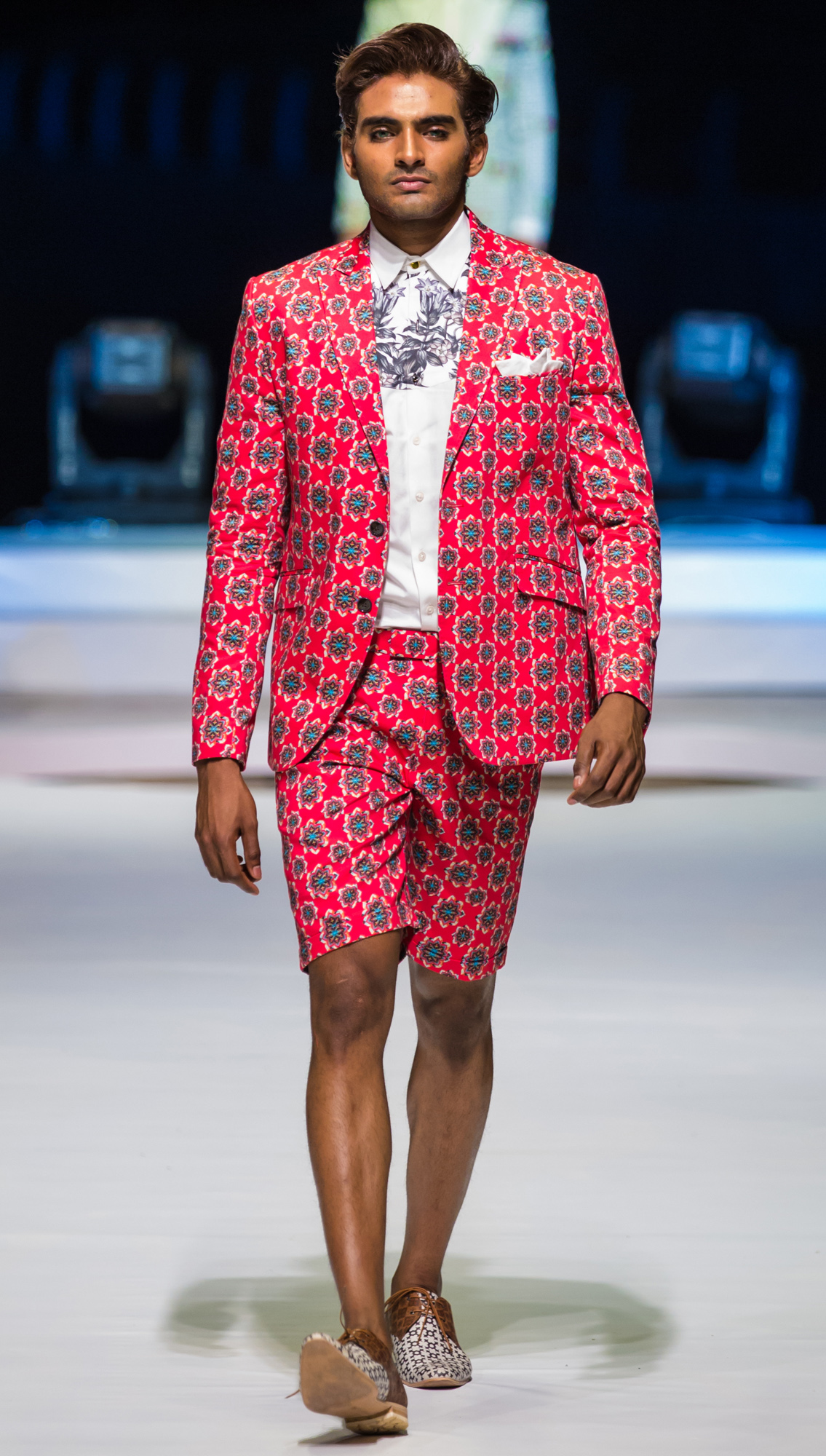 Geom Lotus Red Blazer Shorts Reiss Bib Shirt