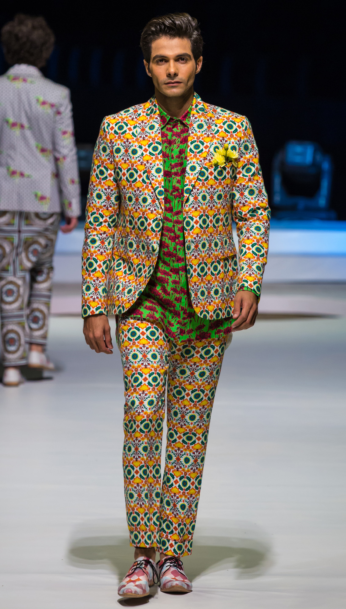 Green Lotus Shirt Pilgrim Blazer Seeker Trousers