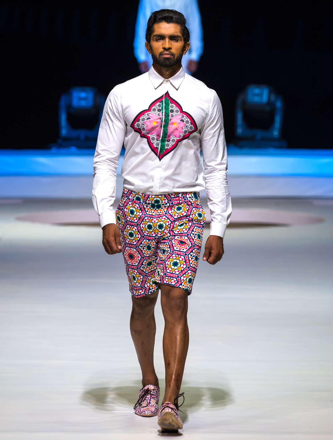 Kiyansh Printed Shorts Runway