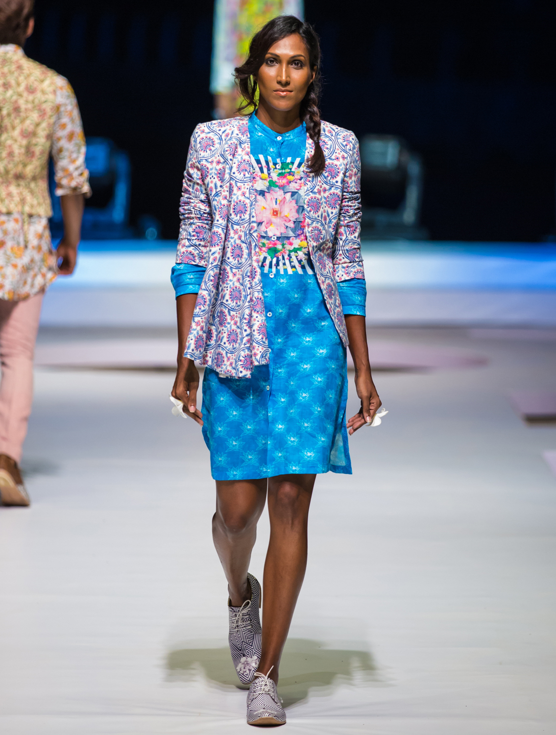 Anushna Blue Linen Shirt Full