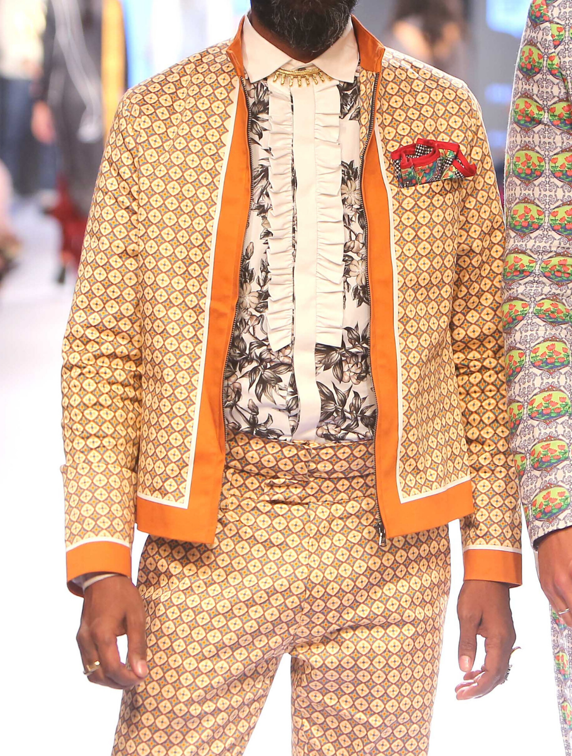 Consonance Chequered Bomber Jacket