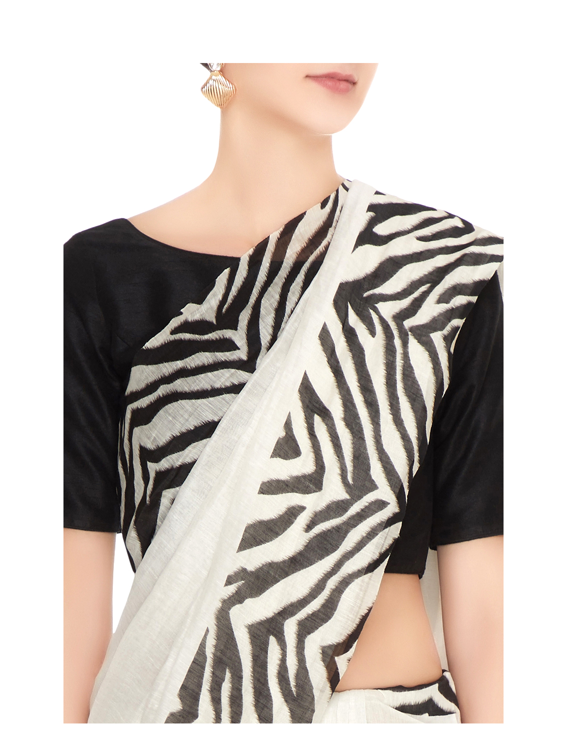 Hiver Striped Border Silk Linen Saree