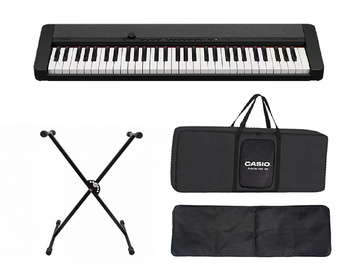 Casiotone CT-S1BK 61 keys Advanced Keyboard with Bag Dust Cover and Stand Combo