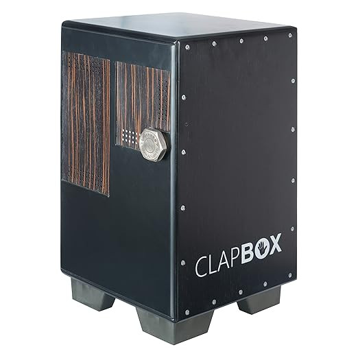 Clapbox Adjustable Snare Cajon CB50 PRO Oak Wood H50 W30 L30 - 3 Internal SnaresBlack