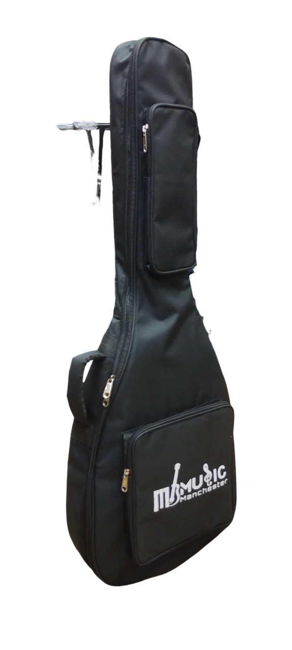 Music Manchester Electric Guitar Bag with Double Pocket Cover Foam Padding Black - for Fender Yamaha Cort Ibanez Xtag Ashton Kadence Vault Hobmer Givson KAPS Rocks and Other All Brands Double Ele Black