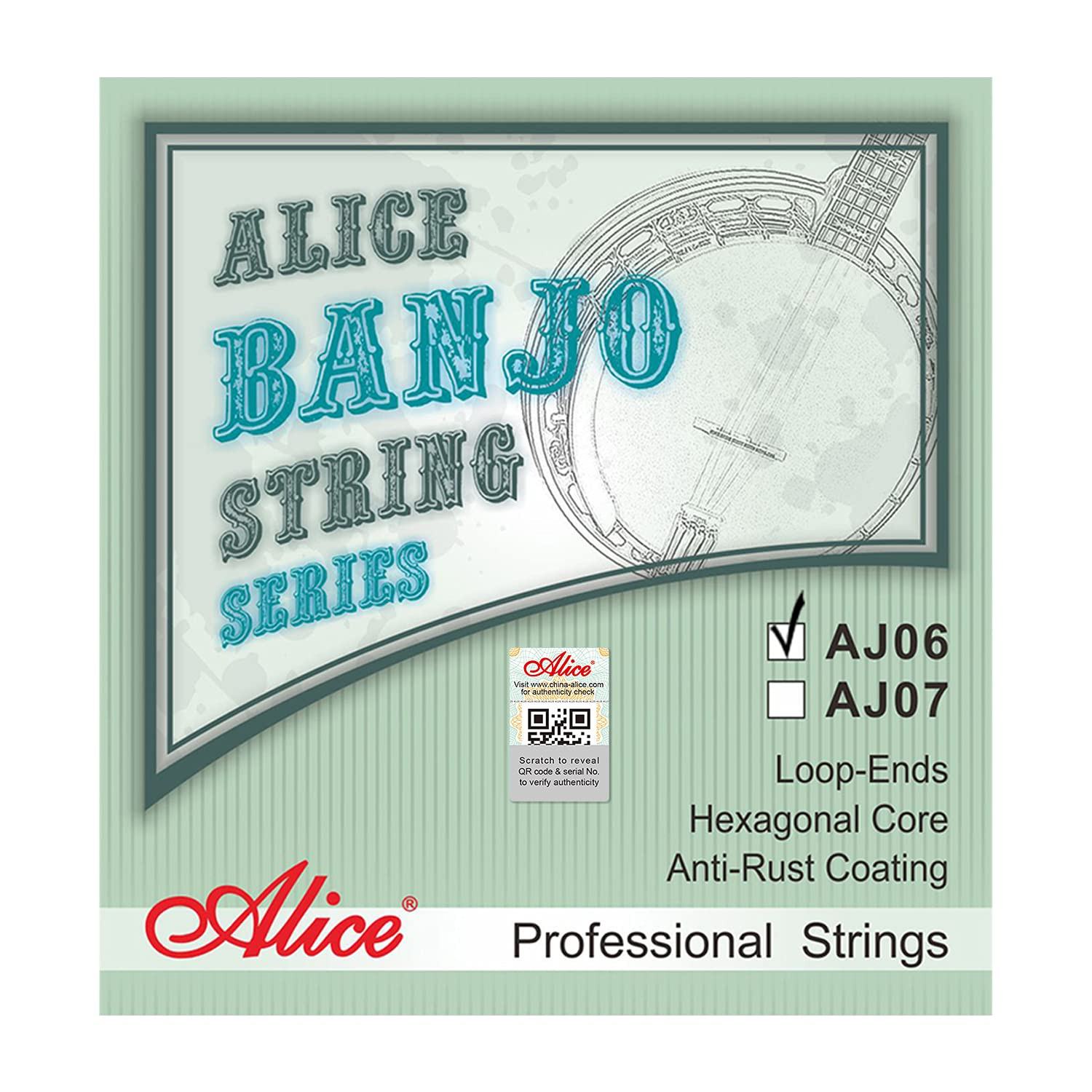 Alice AJ06 4-Strings Banjo Sting Set
