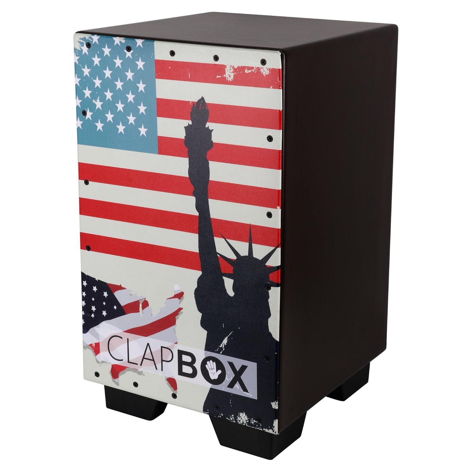 Clapbox Graphic Cajon -Brown American Maple - 3 Internal Snares