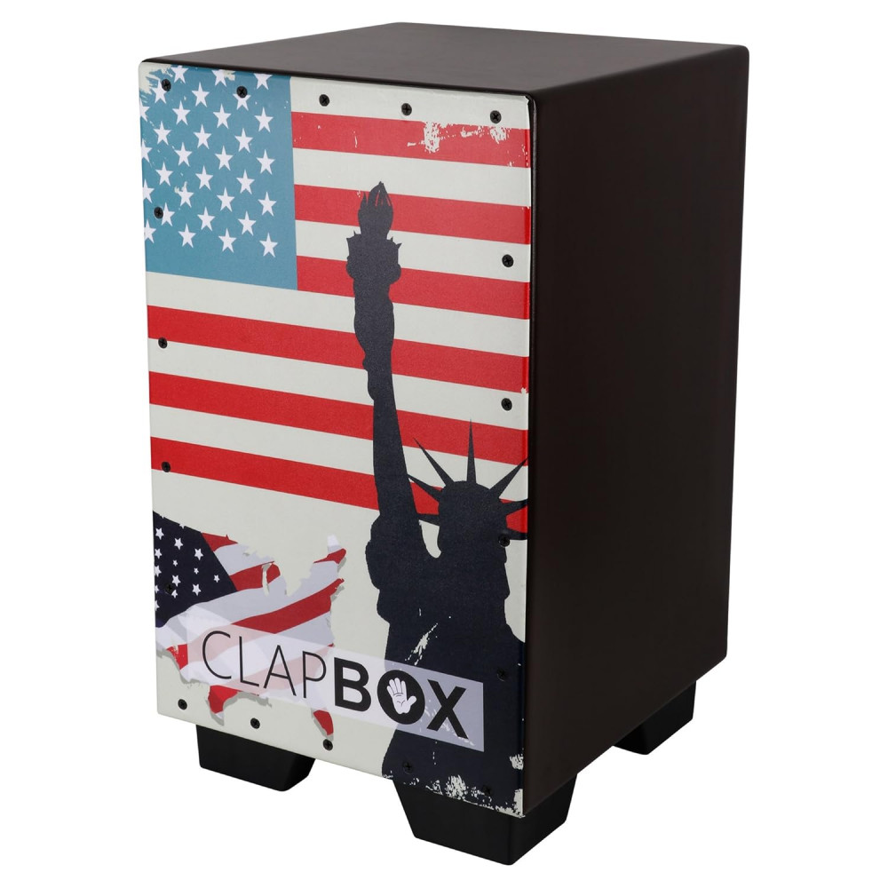 Image of Clapbox Graphic Cajon -Brown, American Maple - 3 Internal Snares