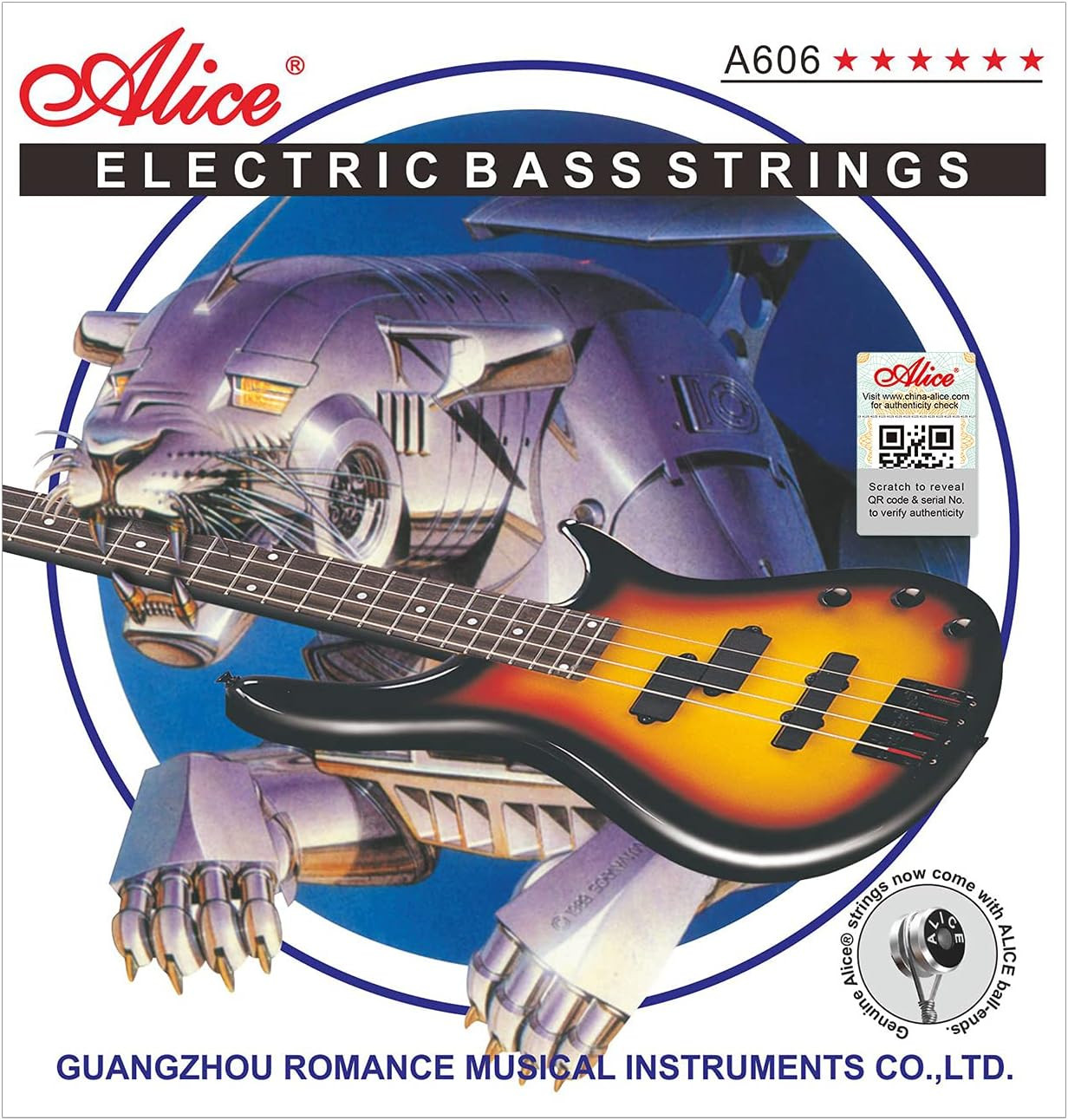 Alice Bass A6065-M Steel Core Nickel Alloy Wound Electric Bass Strings