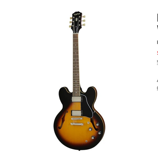 Epiphone EIES335VSNH1 ES-335 - Vintage Sunburst