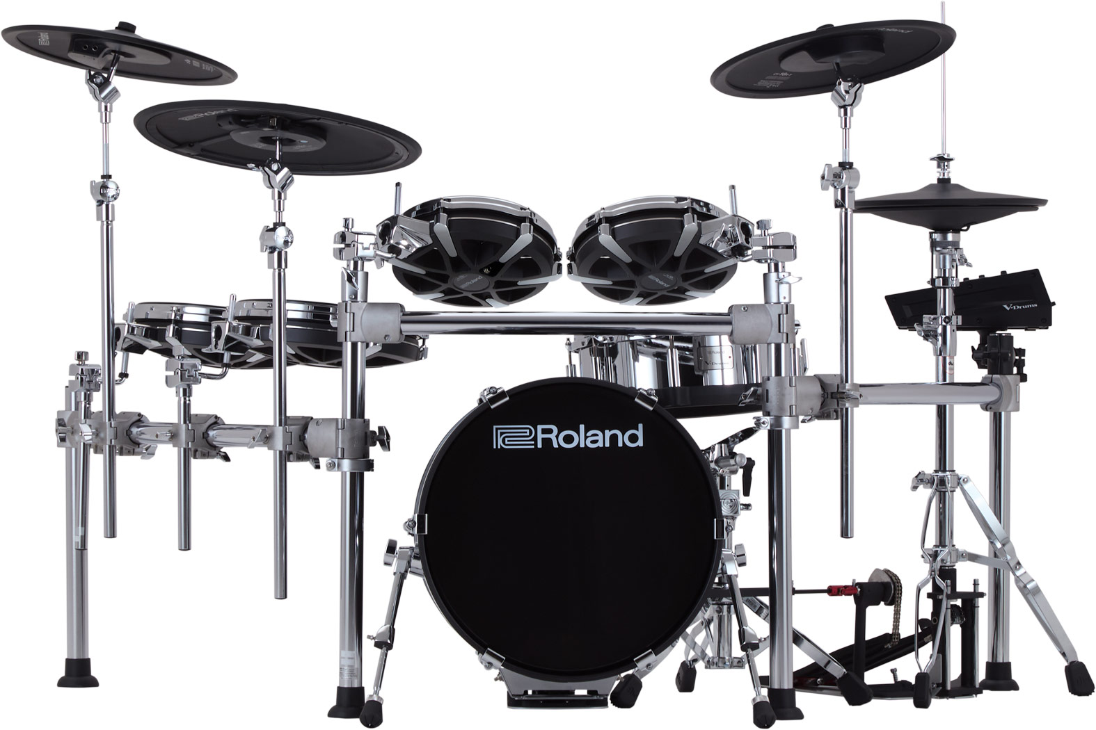 Roland TD716 Flagship V-Drums 7 Series Kit with the Expandable V71 Module and Advanced Pads