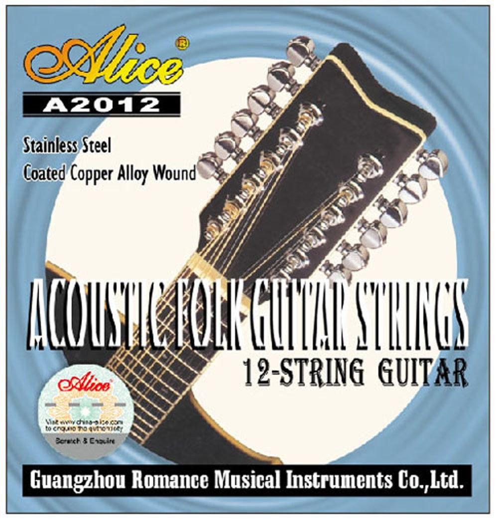 Alice Acoustic Guitar Strings Stainless Steel 12 Strings Set A2012