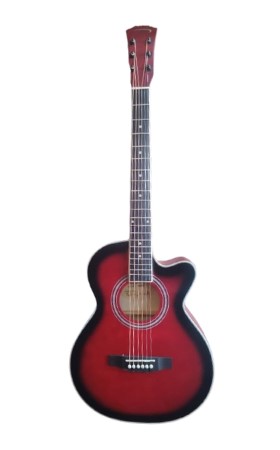 Techno Semi - Acoustic Guitar TMR-239C with Padded Bag Red