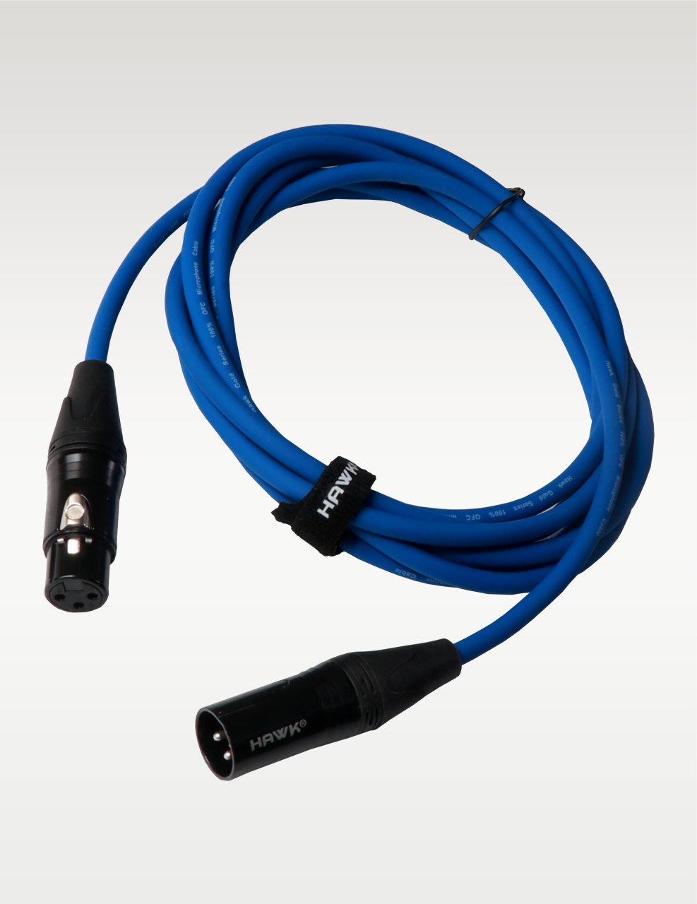 Hawk SXFG-010BLU Gold Series XLR Male to XLR Female With Cable Tie 3 Meter BLUE
