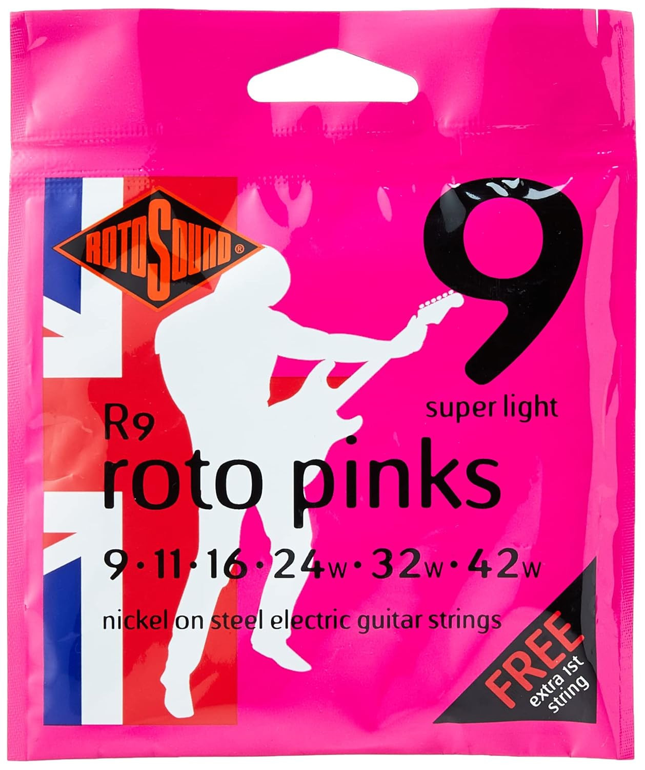 Rotosound R9 Roto Pinks Super Light Electric Guitar String 9-42