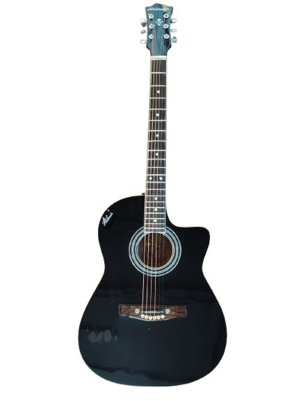 Hobmer 185 Export Semi acoustic Guitar 40  Black With Case