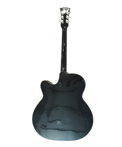 Hobmer 235 Semi acoustic Guitar 41  Black  With Case
