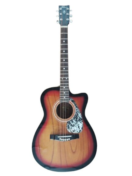 Hobmer 250 Semi acoustic Guitar 40  Sunbrust and Black  With Case
