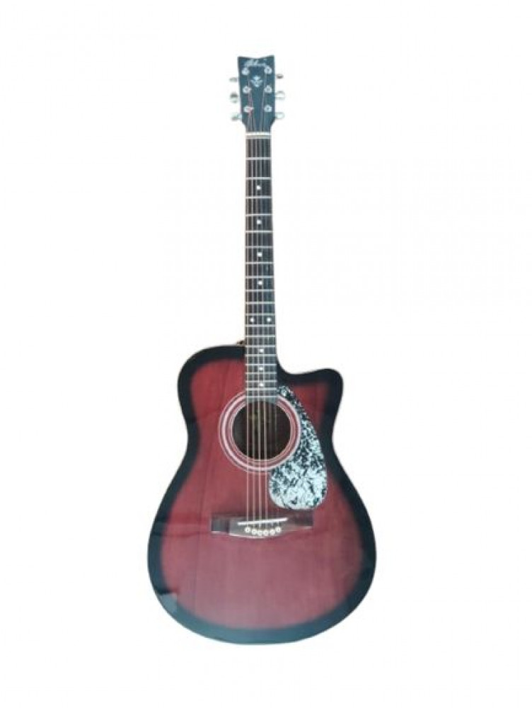 Image of Hobmer 250 Semi acoustic Guitar Design 40" ( Red and Black ) With Case