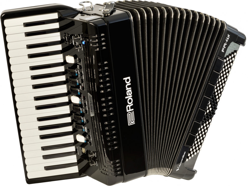Image of Roland FR-4X BK V-Accordion Black Digital Accordion Piano Keyboard