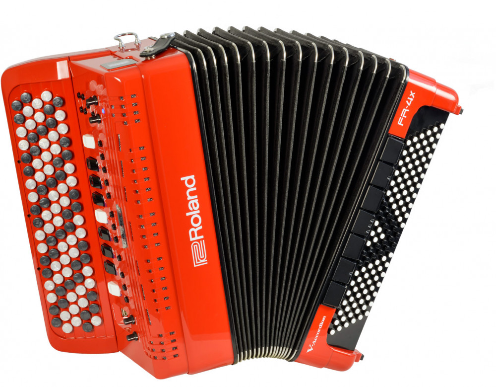 Image of Roland FR-4xb RD V-Accordion Red Digital Accordion Piano Keyboard