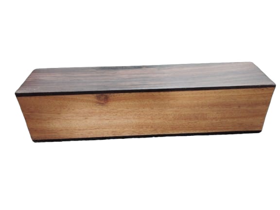 Dual Chamber Sound Shaker Rubber Wood Brown