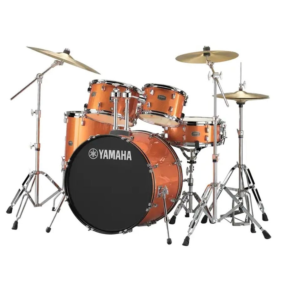 Yamaha RYDEEN RDP2F5 Acoustic Drum Set With Hardware - Orange Glitter