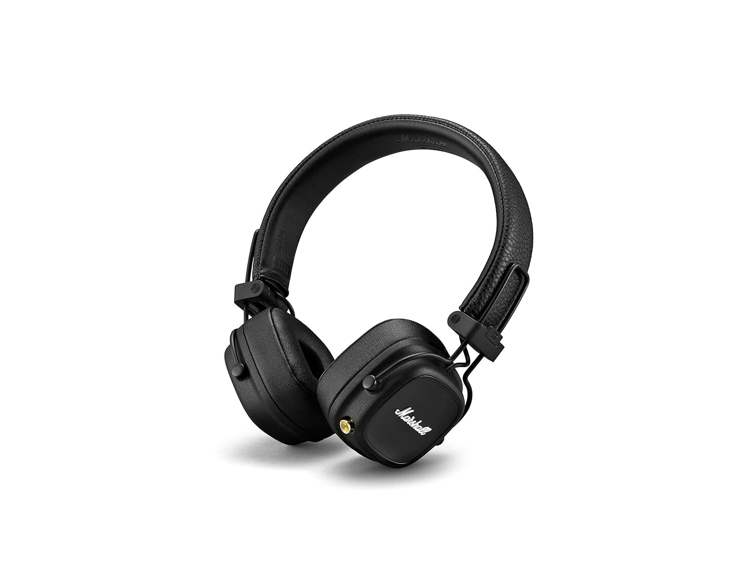 Marshall Major IV Wireless On-Ear Headphones with 80 Hours of Playtime Multi-Dimensional Control Knob Wireless Charging- Black