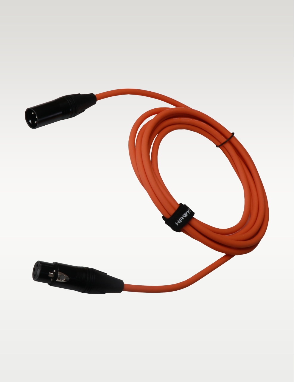 Hawk SXFG-010ORG Gold Series XLR Male to XLR Female With Cable Tie 3 Meter ORANGE