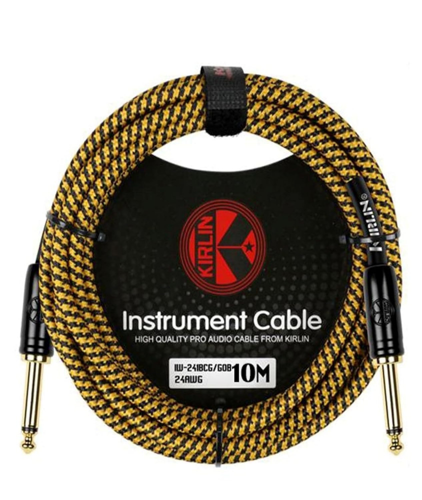 Image of Kirlin Woven instrumentn cable 10mtr > IW-241BCG-GOB