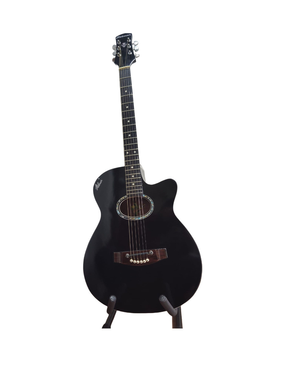 Hobmer 175 F-Cut Semi-acoustic GuitarBlack With Case
