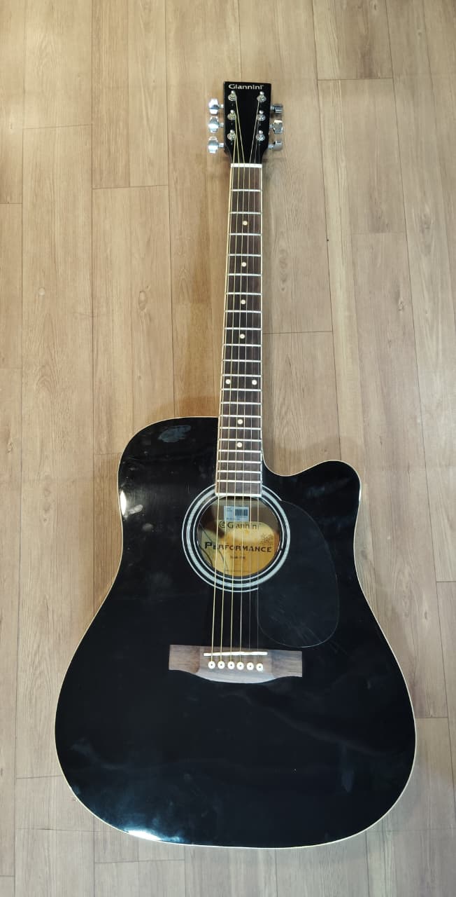 Used Giannini GF-1C EL BK Electro Acoustic Guitar Black