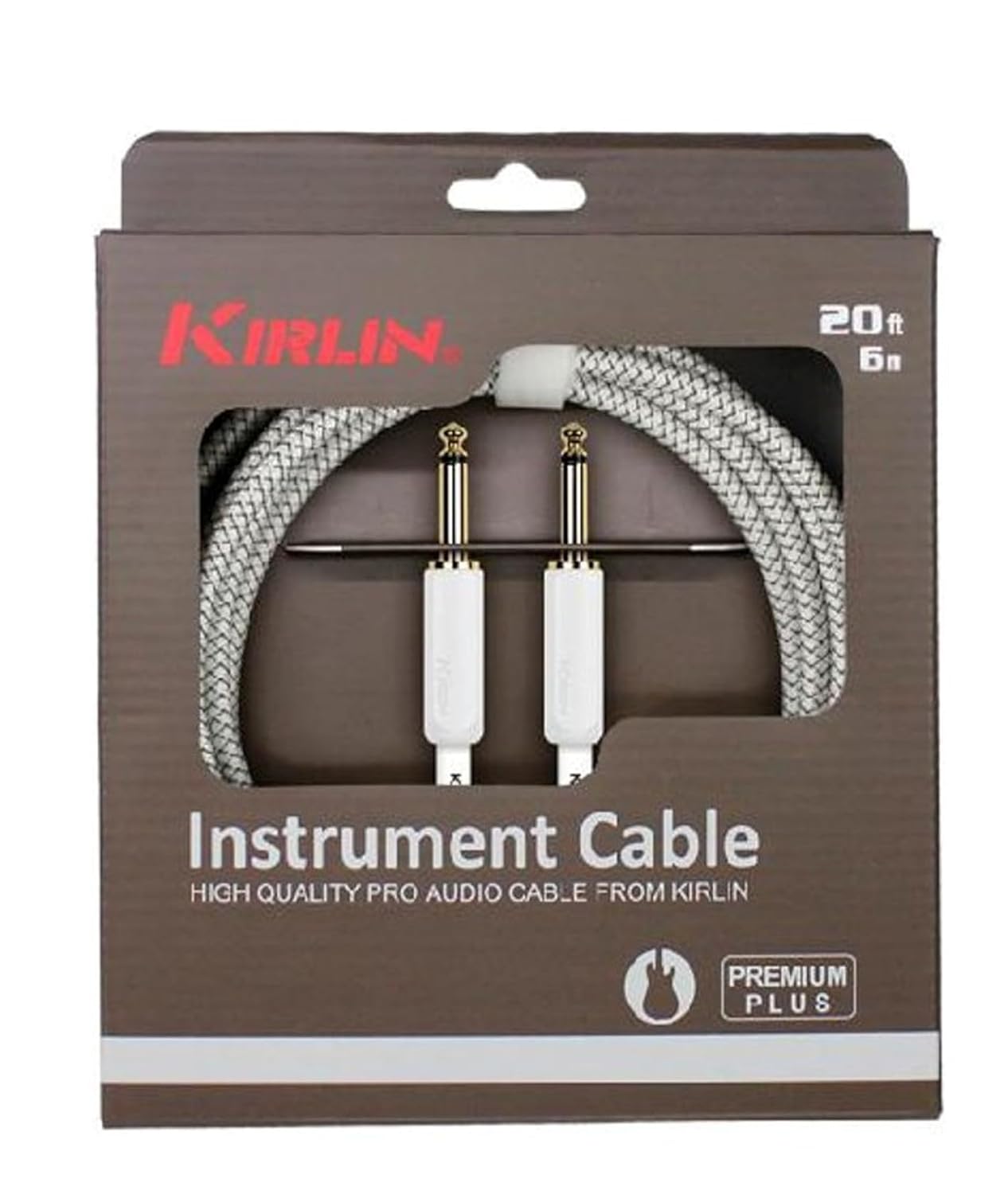 Kirlin Premium plus instrument cable 6 mtr IWB-201WEG-WT