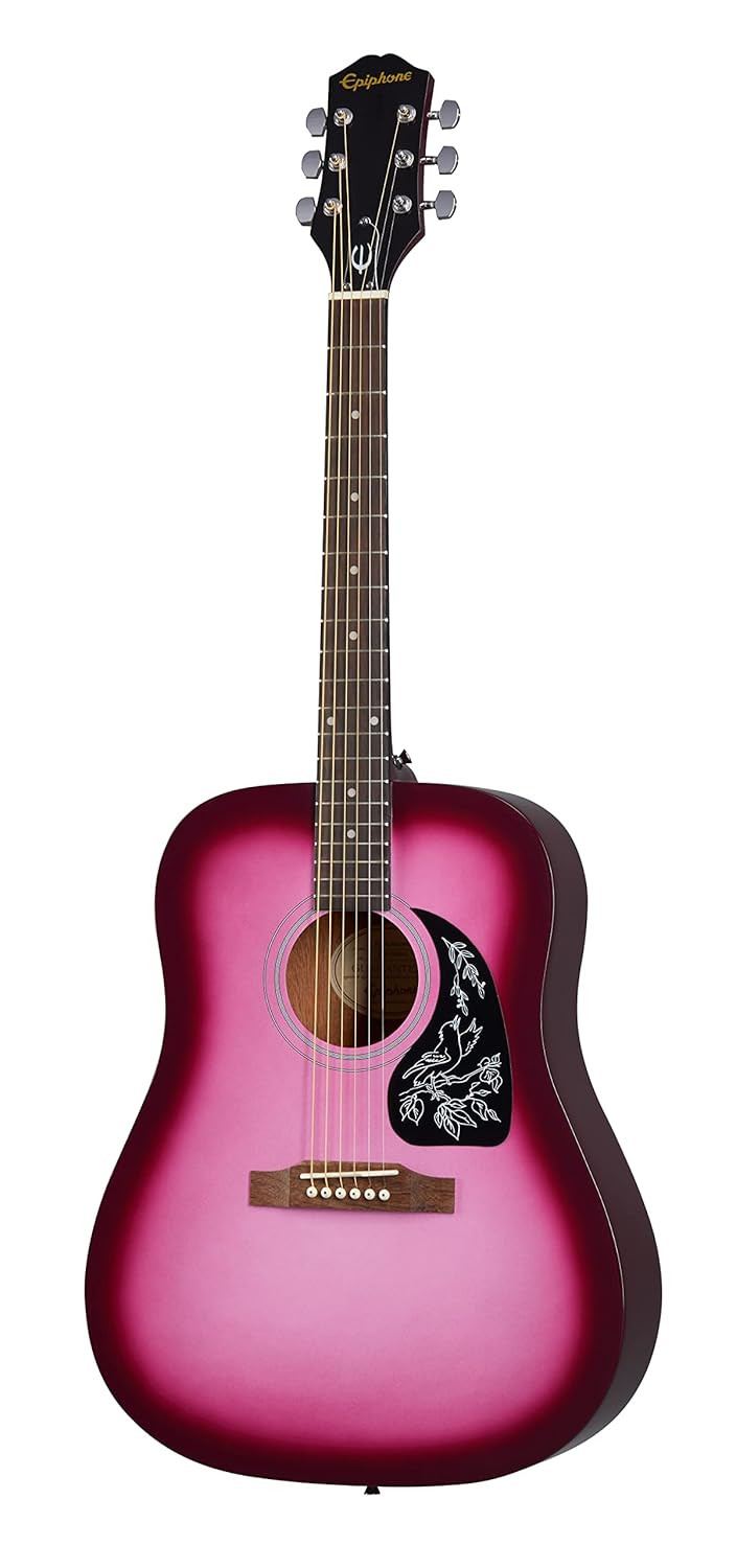 Epiphone Starling Dreadnought Acoustic Guitar Hot Pink Pearl
