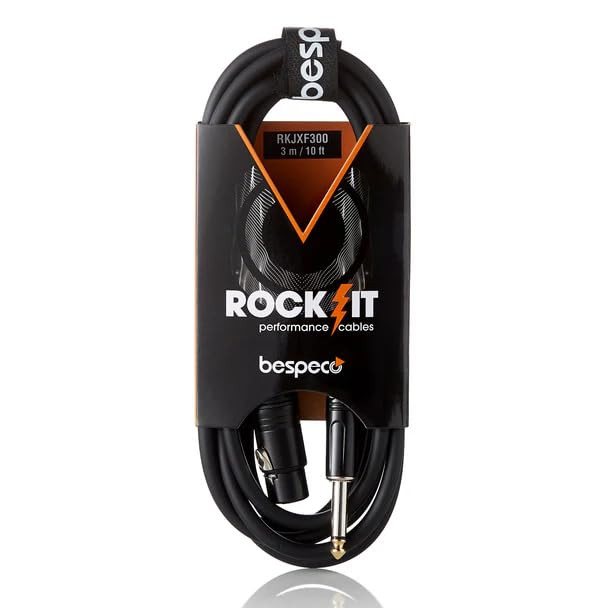 Bespeco MICROPHONE CABLE JACK MONOXLR F-L 6M ROCKIT RKJXF600
