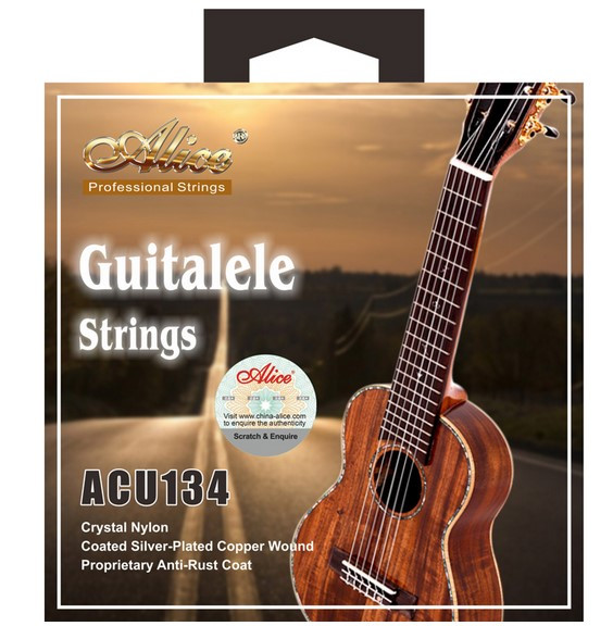 Alice ACU134 Guitalele Strings Crystal Nylon Plain String Silver Plated Copper Winding Anti-Rust Coating