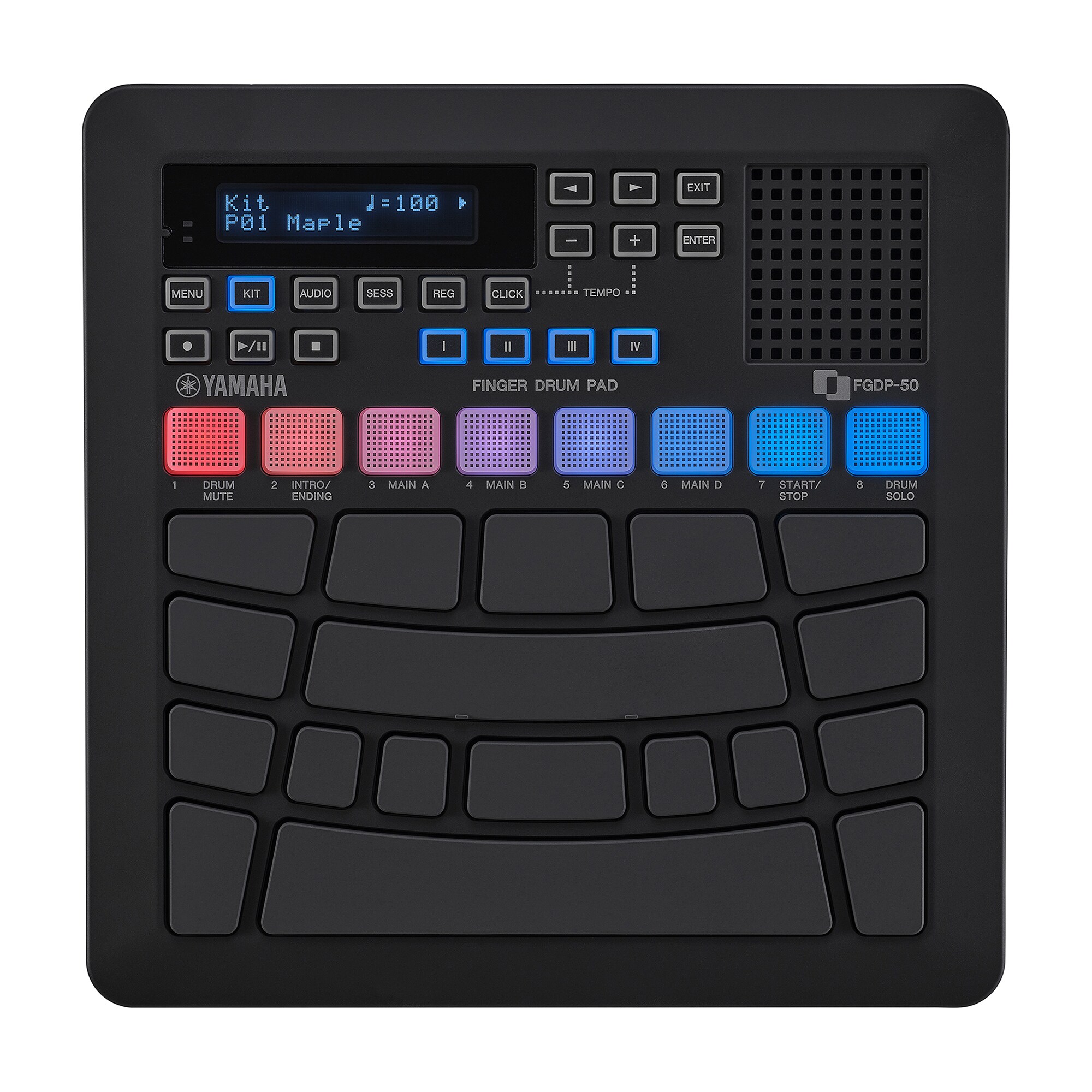 Yamaha FGDP-50 Finger Drum Pad  Portable Electronic Drum Pad with Built-In Sounds Speaker  USB MIDI and Battery Power