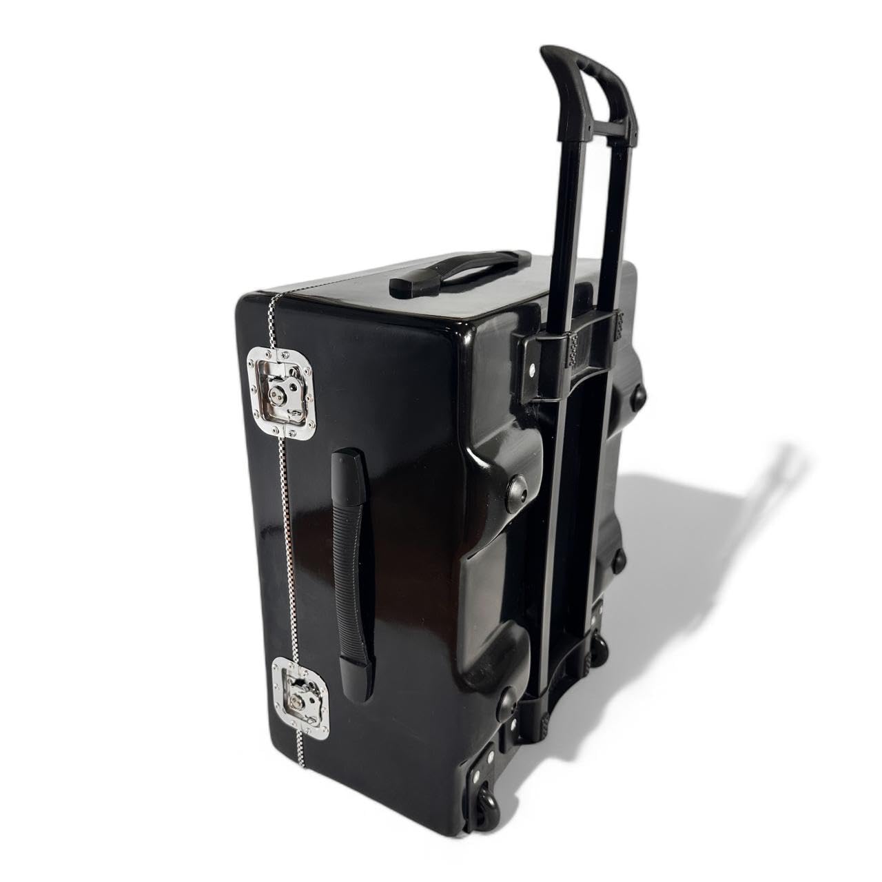 Octapad Fiber case double compartment with Trolley and wheels for Roland Octapad - PLAIN BLACK