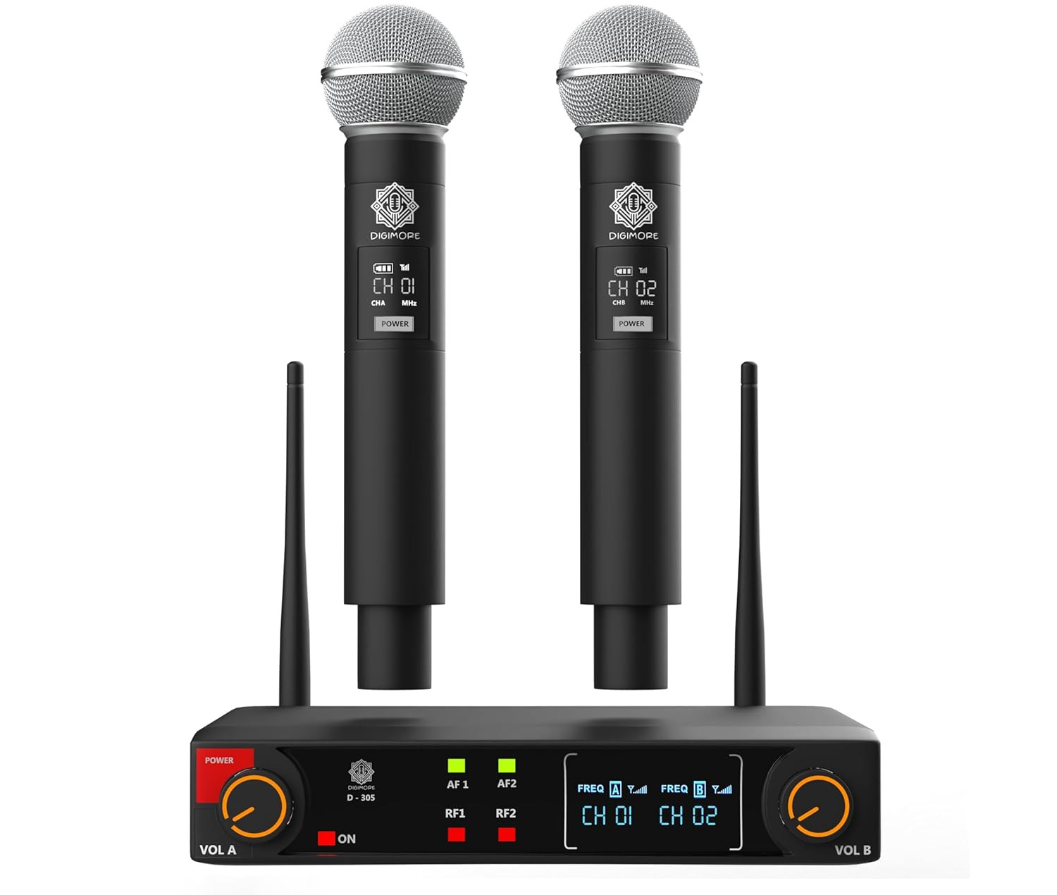 Digimore UHF wireless microphone system D-305HH